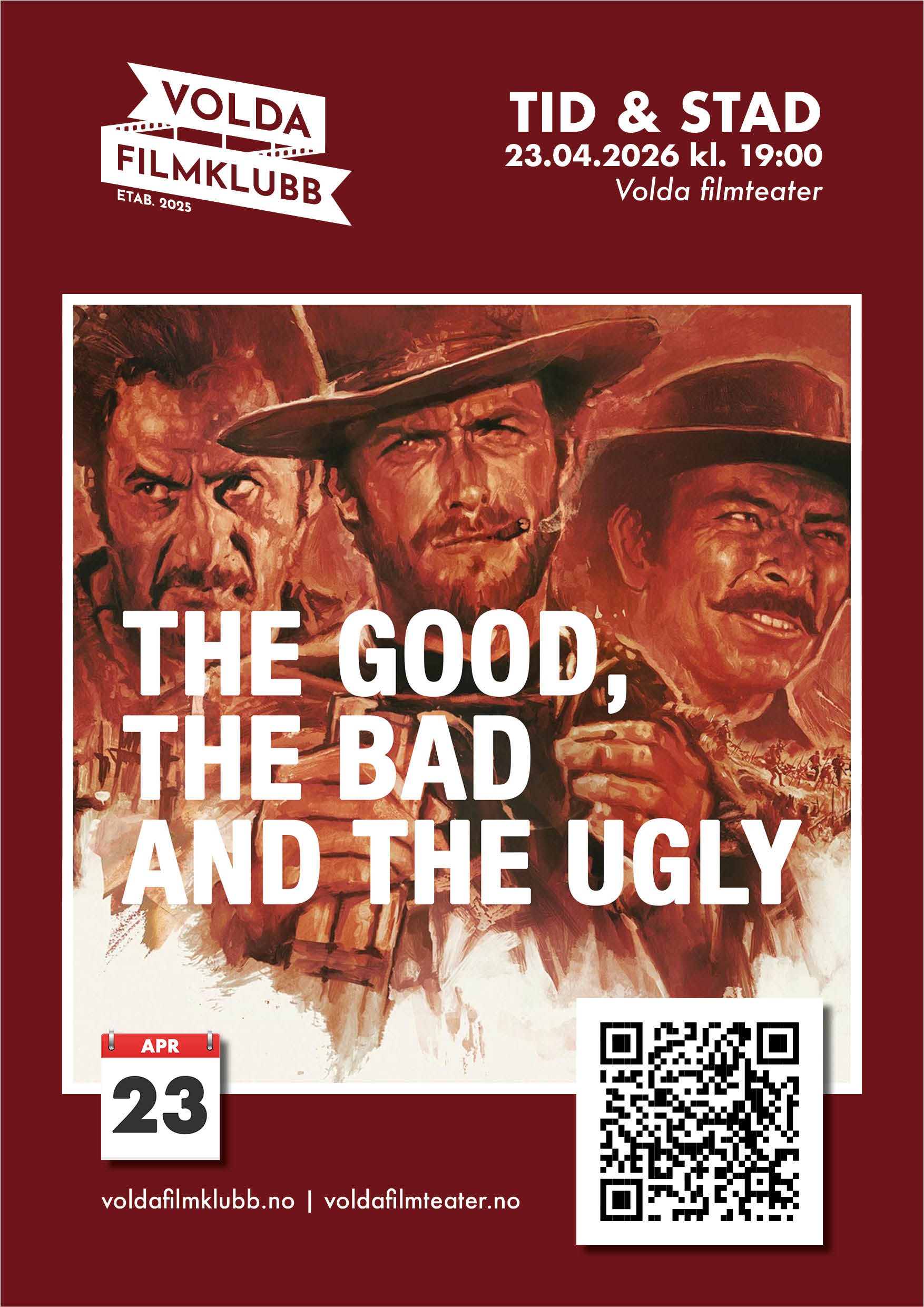 23.04.2026 Publikumsfilm: The Good, the Bad and the Ugly (1966)