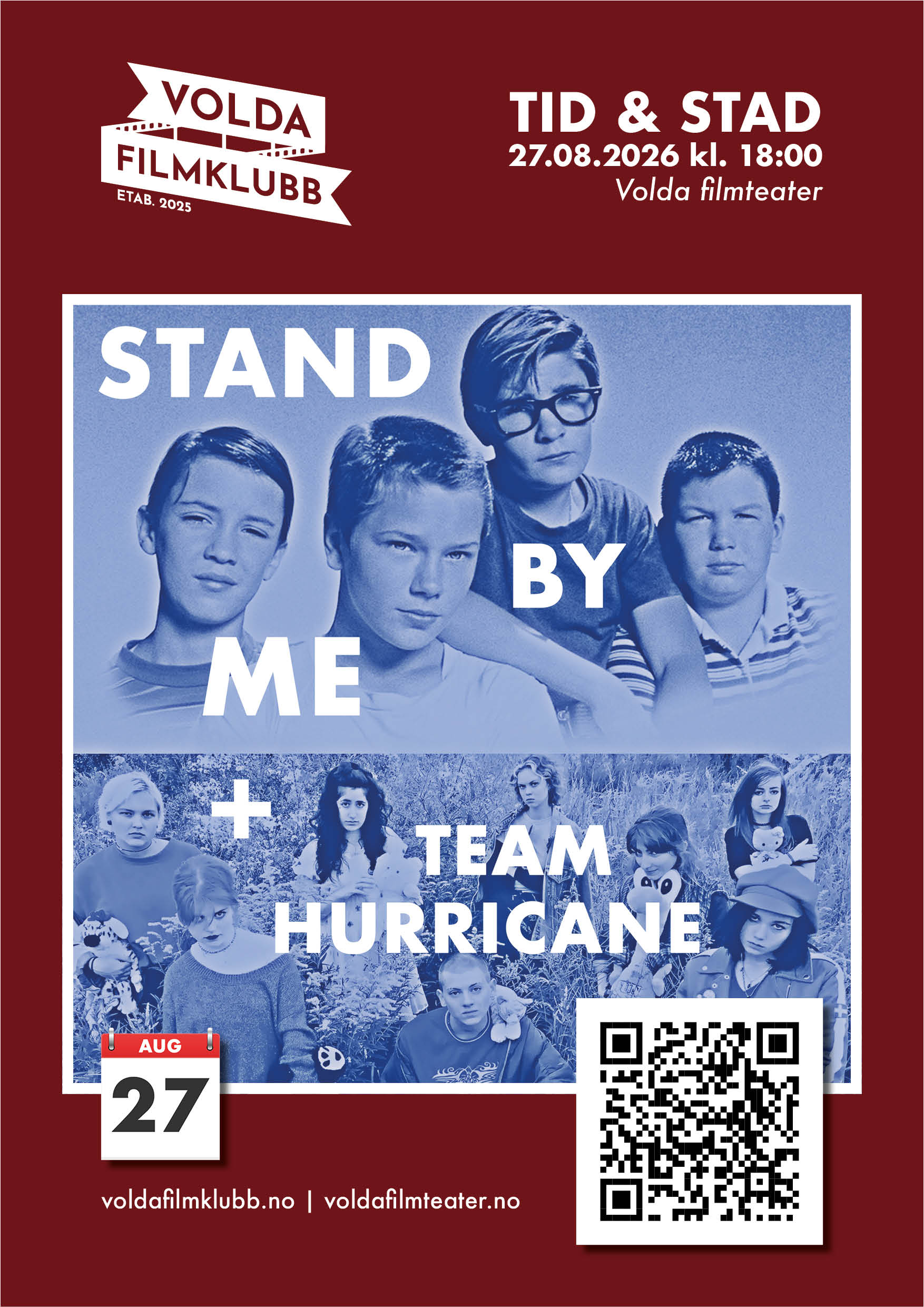 27.08.2026 Stand By Me (1986) + Team Hurricane (2017)